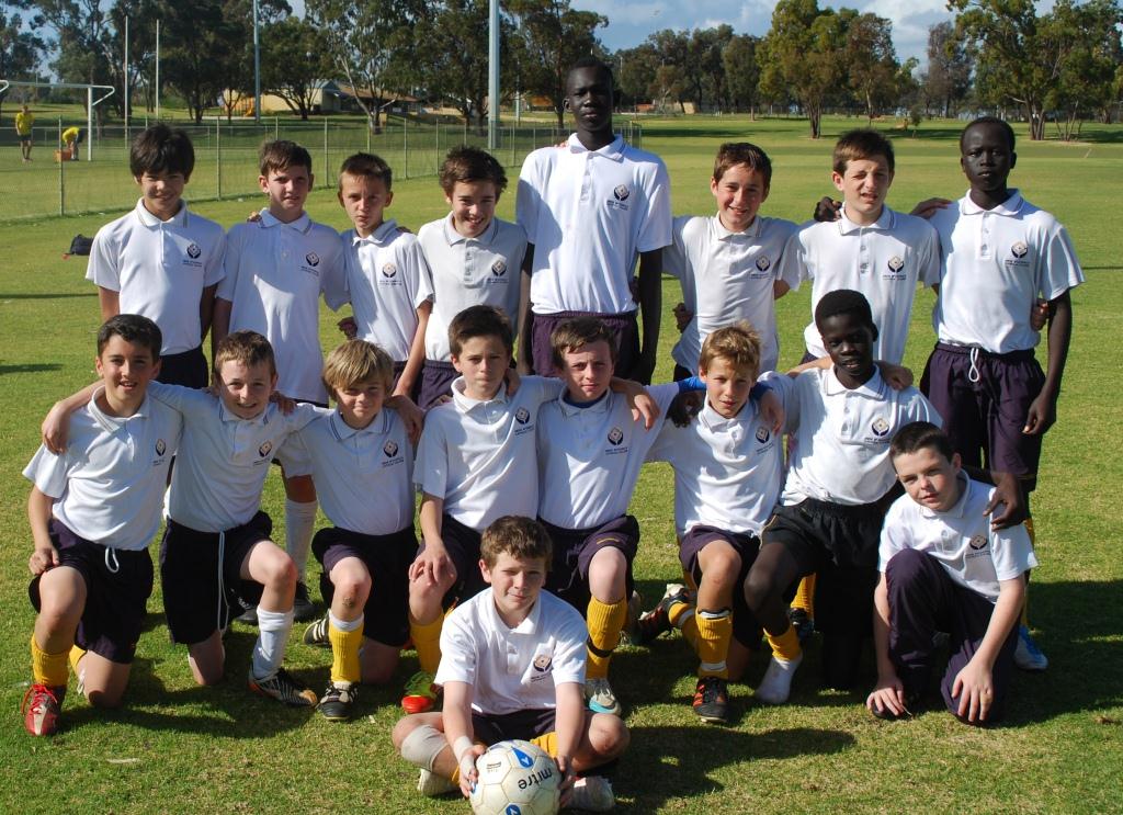 Irene McCormack Catholic College’s winning Year 7 soccer team who crushed their opponents in the semi-finals, 10-0, and also took out the final win.