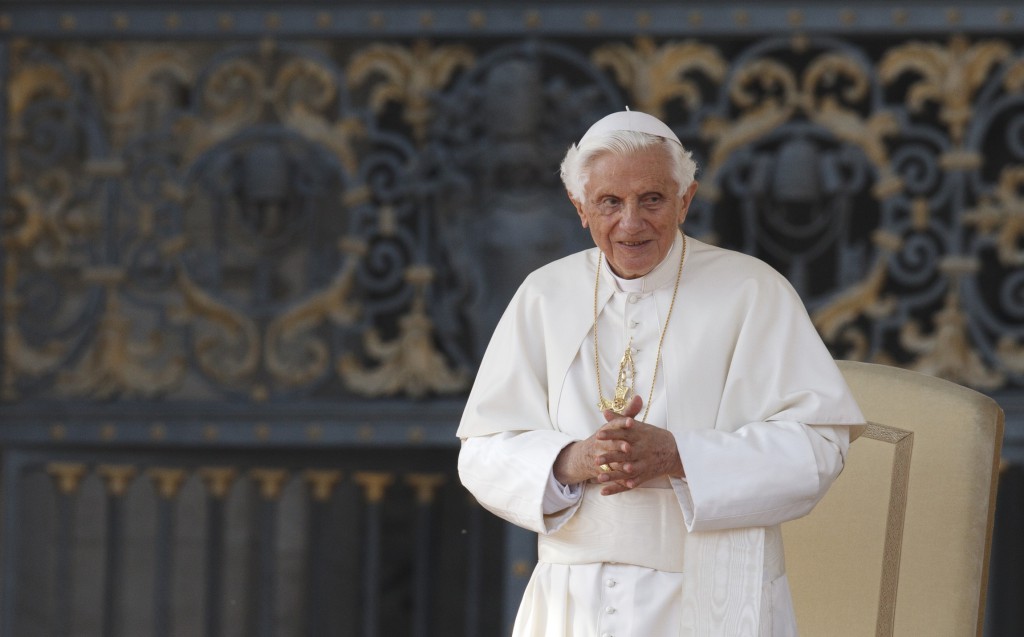 Pope Benedict XVI leads his general audience in St Peter's Square at the Vatican on October 24. Global trends acknowledged, the 85 year-old theologian is convinced Christianity has a bright future.