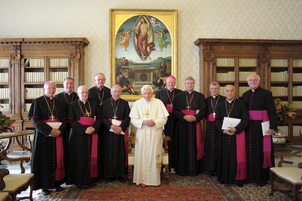 Australian Bishops with Pope Benedict XVI during their Ad Limina in 2011.