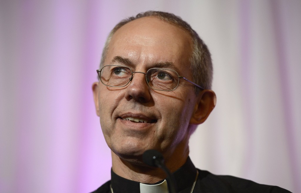 The newly appointed Archbishop of Canterbury, Justin Welby, smiles during a news conference on Nov. 9 at Lambeth Palace in London. PHOTO: CNS/Dylan Martinez, Reuters
