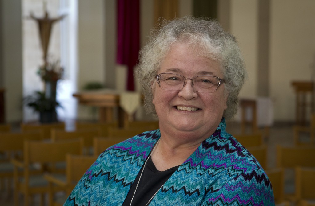 Sister Kate Kuenstler, pictured in Cleveland in 2012, is a member of Poor Handmaids of Jesus Christ and a canon lawyer who has assisted parishioners around the US in appealing parish closings. Her work has resulted in the Vatican’s reversal of parish suppressions in Cleveland, and elsewhere. PHOTO: Dennis Sadowski