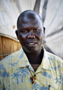 Father Biong Kuol, a priest in the Catholic parish of Abyei, Sudan, work to give hope to the displaces families from 2011 attacks. PHOTO: CNS/Paul Jeffrey