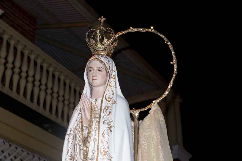 The statue of Our Lady of Fatima which is processed around the streets of Fremanfle during the celebrations of the feast every year. PHOTO: Mat De Sousa