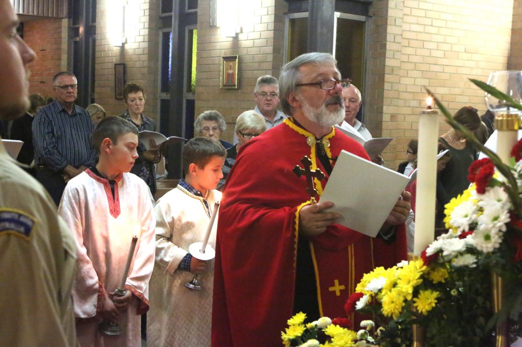 Parish priest Fr Wolodymyr Kalinecki  and Perth’s Ukrainian Catholics celebrate Easter according to the Julian calendar on May 5 at St John the Baptist church in Maylands. PHOTO: Courtesy of St John the Baptists church, Maylands
