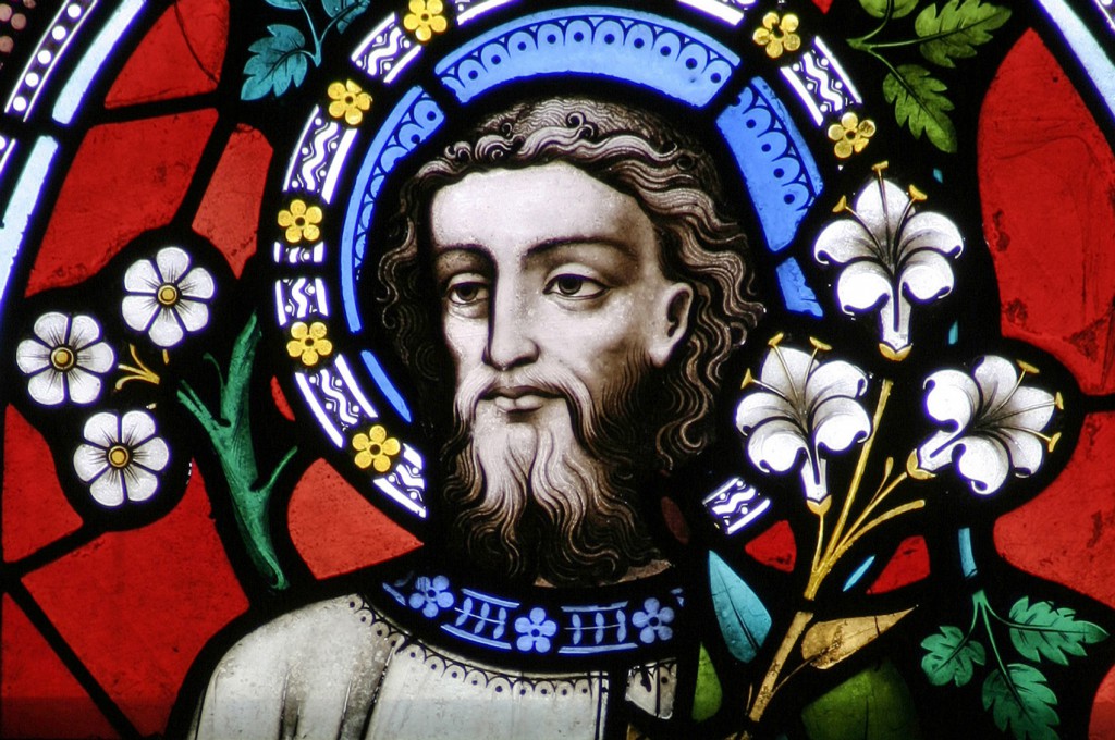 St. Joseph is depicted in a window from St. Mary's Cathedral in Kilkenny, Ireland. PHOTO: CNS/Crosiers