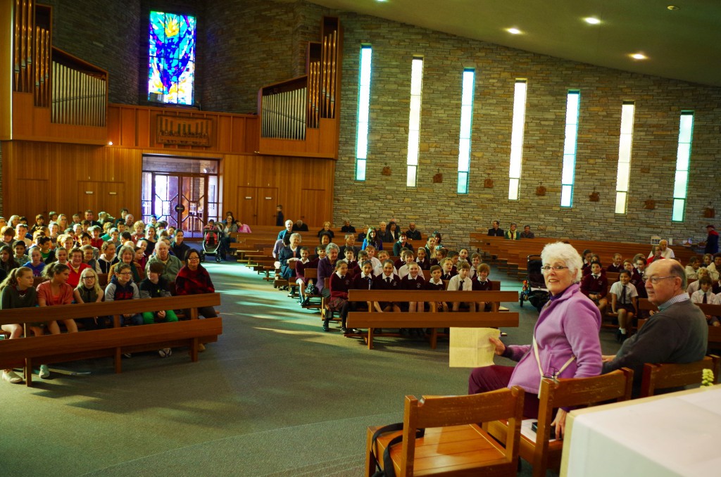 The final talk of the renewal program, with children attending in preparation for the Sacrament of Confirmation. PHOTO: Fr Nicholas Punch