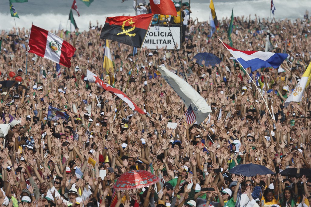 Pilgrims pack Copacabana beach for the World Youth Day closing Mass in Rio de Janeiro July 28. Pope Francis celebrated the service with an estimated 3 million people in attendance. PHOTO: CNS/Paul Haring