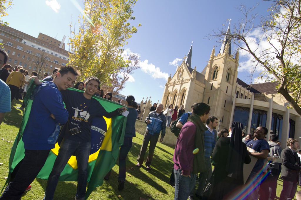 Perth young people prepared for pilgrimage to World Youth Day in Brazil with a special commissioning Mass on July 7. PHOTO: Catholic Youth Ministry Perth