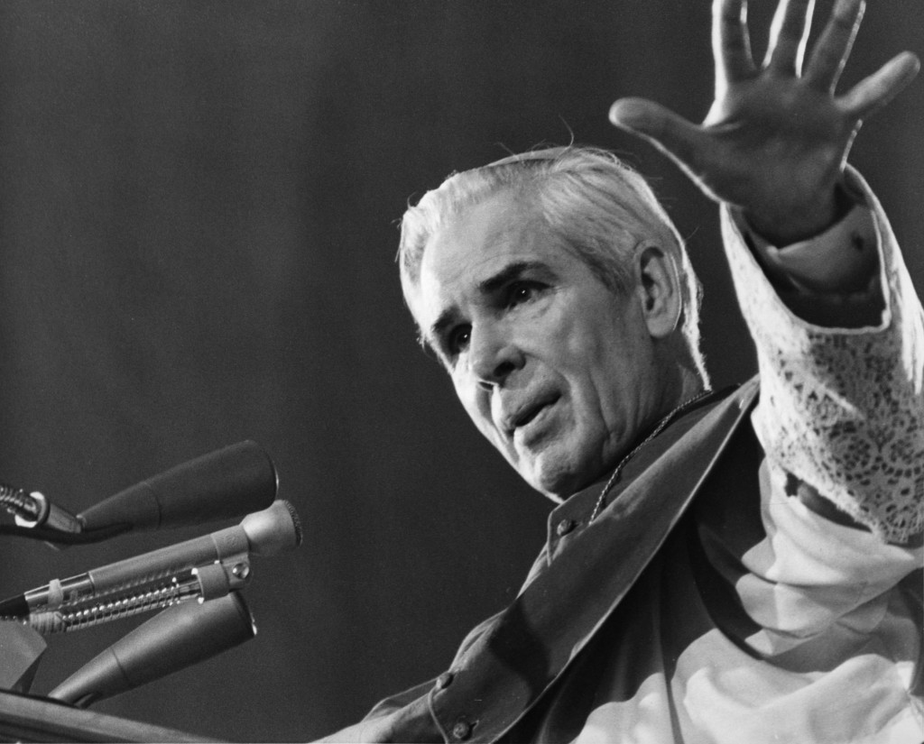 U.S. Archbishop Fulton J. Sheen is pictured preaching in an undated photo. Daniel Tobin, Secretary and co-founder of the Fulton J Sheen Society, is excited at the talent that will be on display at Trinity College on September 4 for the 13th edition of the annual event. PHOTO: CNS