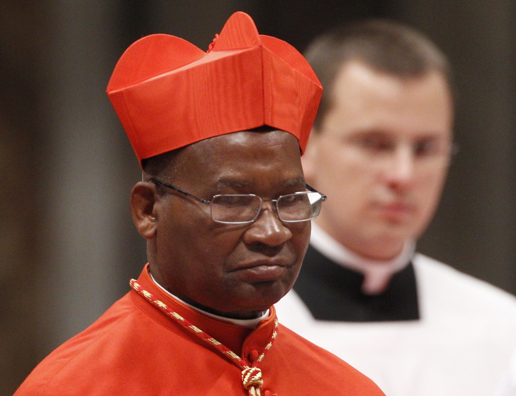 Zambian Cardinal Medardo Mazombwe, retired archbishop of Lusaka and a longtime campaigner for foreign-debt reduction, died Aug. 29 at age 81. He is pictured during a 2010 consistory in St. Peter's Basilica at the Vatican. PHOTO: CNS/Paul Haring