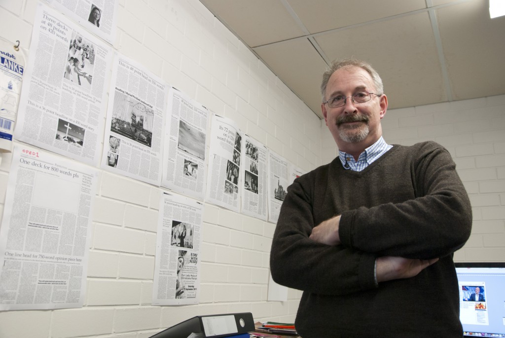 Outgoing Record Editor Peter Rosengren is bidding a fond farewell after 18 years on the paper. He will edit The Catholic Weekly in Sydney. PHOTO: Robert Hiini.