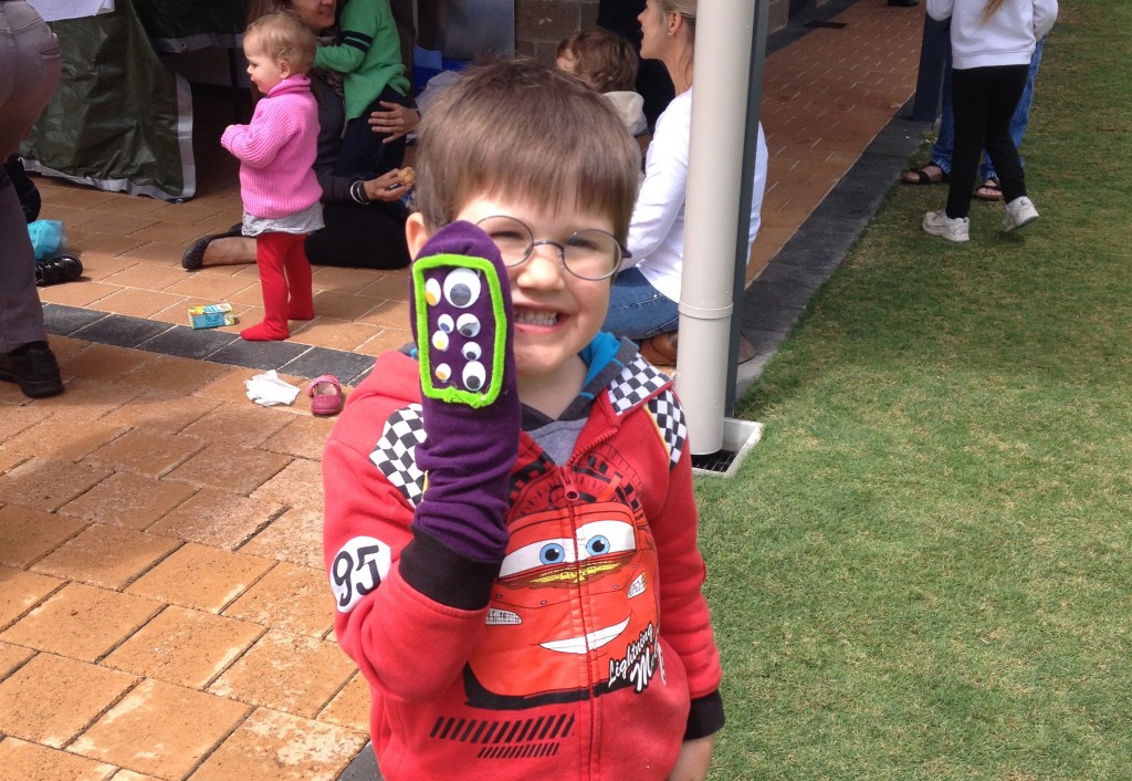 More than 50 children made sock puppets at Mundaring parish last week for an Indian orphanage.
