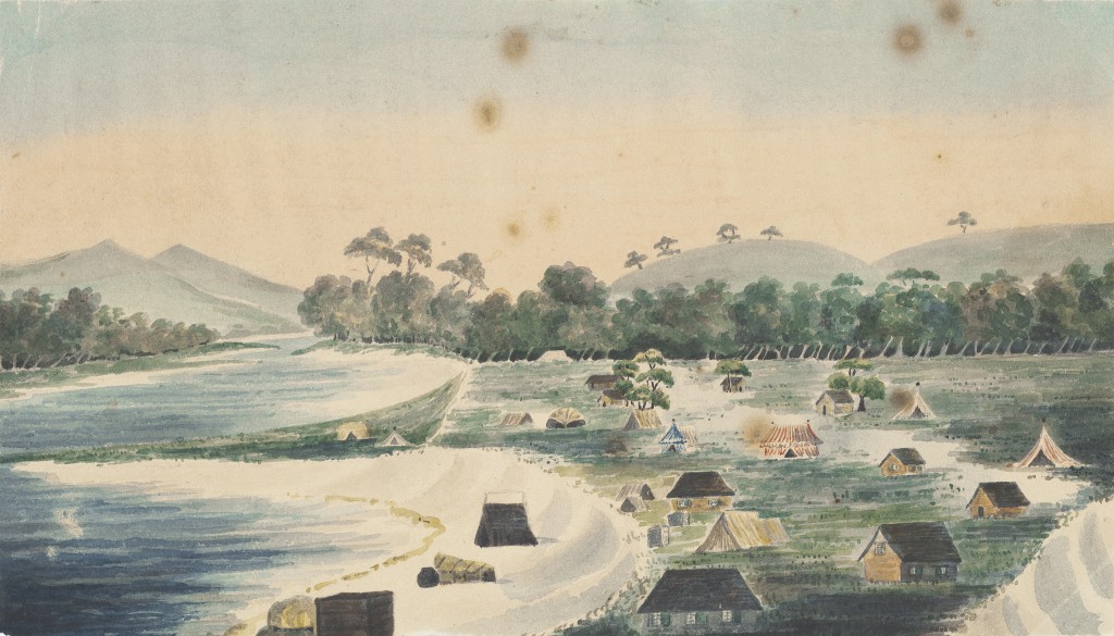 Fremantle as Mary Ann Friend saw and recorded it in 1830. It seemed like a country fair - but also had its downside. PHOTO: Courtesy UNDA