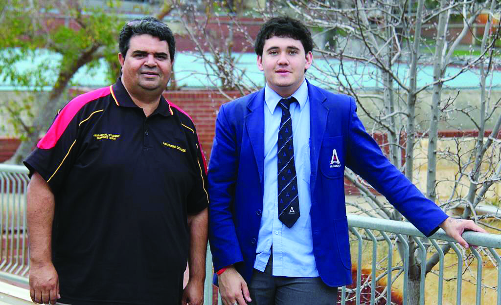 Year 12 student at Aranmore Catholic College in Leederville, Isaac Buckle, right, said he was “shocked” when he was told that he had won the Most Outstanding.