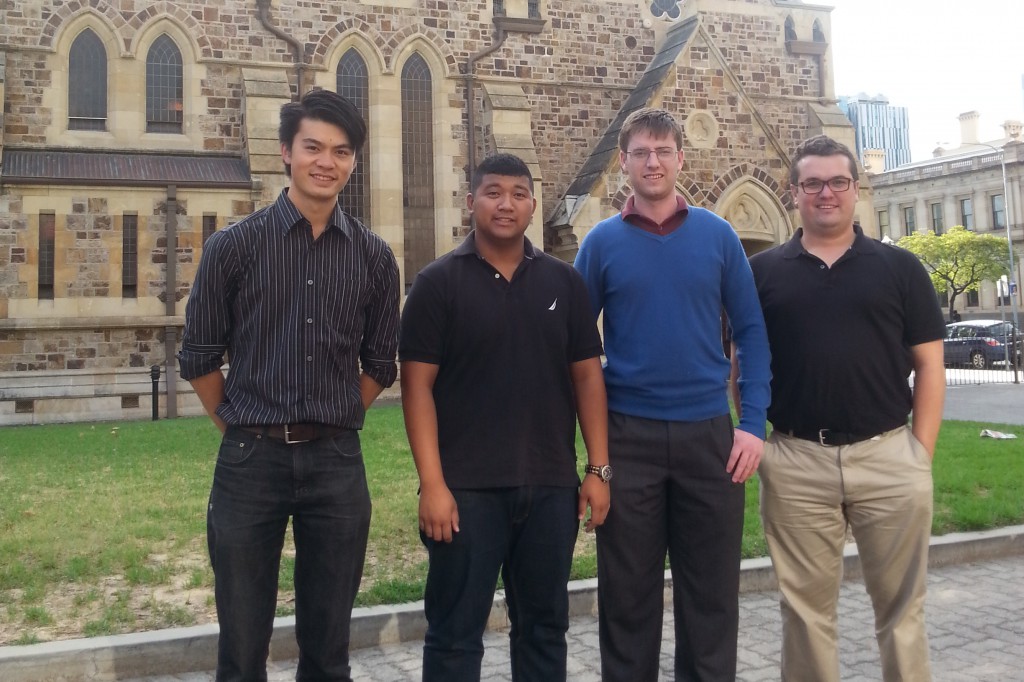From left to right, David Chua, Ryan Villamor, Peter McCumstie and Conor Power, have all commenced their postulancy with the Dominicans in Adelaide. Their postulancy will last for four or five months, before they receive the habit and become novices later this year.