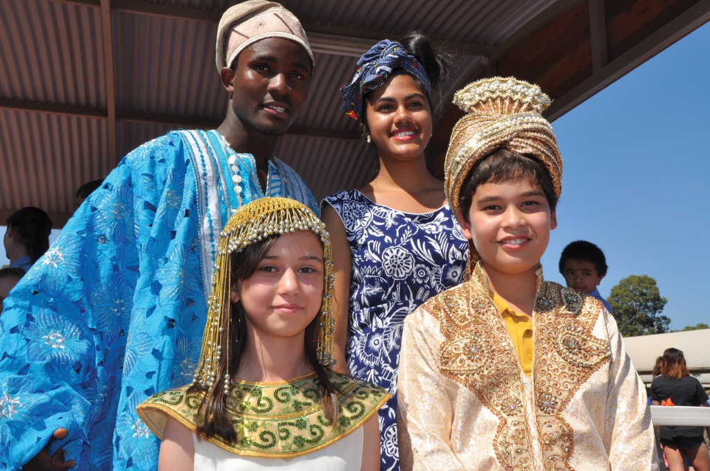 the winners of Lumen Christi’s national and cultural costume competition at its national Harmony Day celebration on March 21. PHOTO: Juanita Shepherd