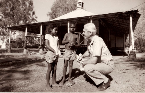 Bishop Jobst at work in the Kimberley.