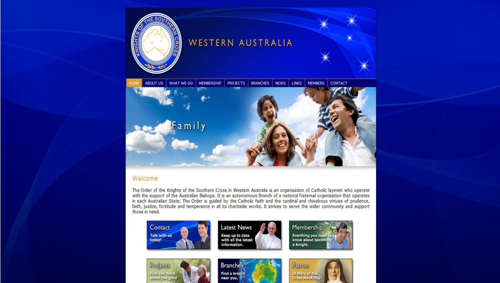 The Order of the Knights of the Southern Cross (WA) has launched its new-look website. PHOTO: Supplied