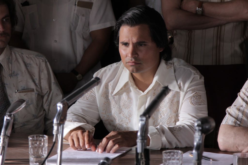 Michael Pena stars in a scene from the movie "Cesar Chavez." PHOTO: CNS/Pantelion Films