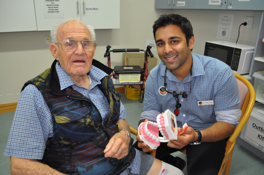 Elderly residents will be flashing their pearly whites in a West Australian-first dental health trial taking place at MercyCare’s Wembley residential aged-care facility. PHOTO: MercyCare