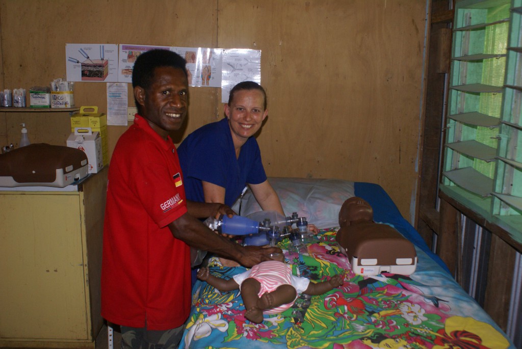 Clinical Nurse at St John of God Murdoch Hospital Jodie Thompson recently visited Papua New Guinea (PNG) to help build a regional birthing suite and provide labour and delivery training to local community health workers. PHOTO: Supplied