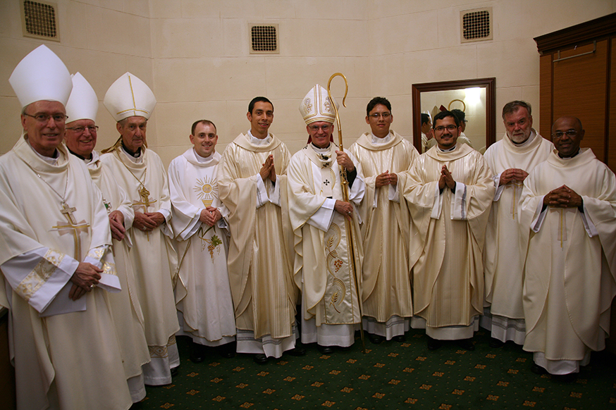 The Archdiocese of Perth was once again gifted with the fruits of its seminaries last Friday with the priestly ordination of another four men. PHOTO: Jamie O'Brien