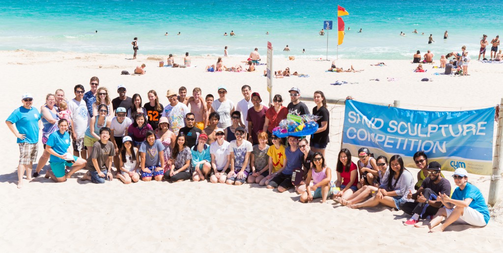 Participants at the CYM Sand Sculpture competition, held at Scarborough Beach, last Saturday on 7 March. PHOTO: Matt Lim.