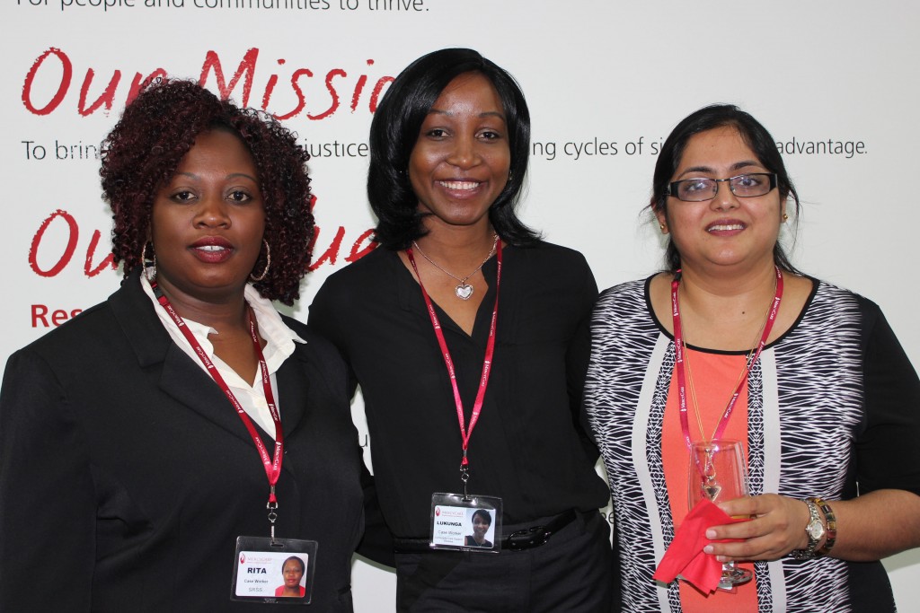 Mercycare Cannington store staff. Left to right, Rita Mukolo, Godelive Lukunga, and Maria Farooq. PHOTO: MercyCare