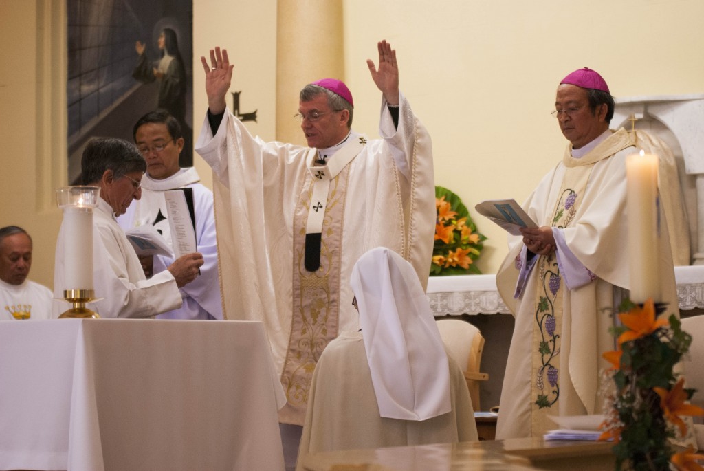 Bishop Paul Bui van Doc, Bishop of May Tho, Vietnam concelebrated the occasion. PHOTO: Robert Hiini