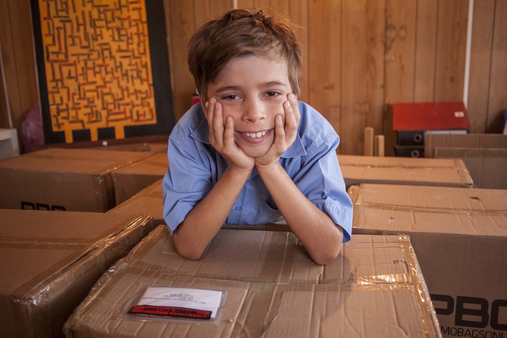 10-year-old Whitford Catholic Primary student Vincent Pettinchino's plan to help the homless is in it's third year and he aims to collect enough essential items to make 500 packs. PHOTO: Jamie O'Brien