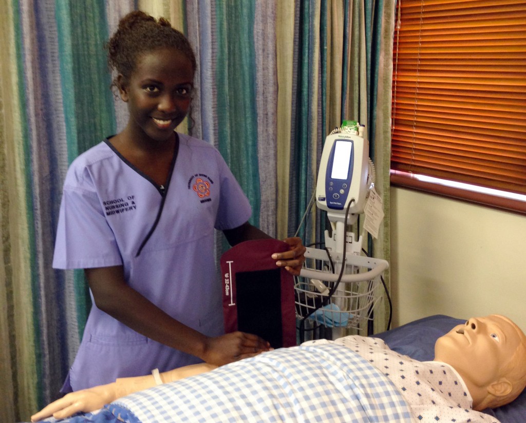 Tanisha Tigulu hopes to make a difference to the lives of others through studying the HLT51612 Diploma of Nursing (Enrolled / Division 2 nursing) course at Notre Dame’s Broome Campus. PHOTO: UNDA