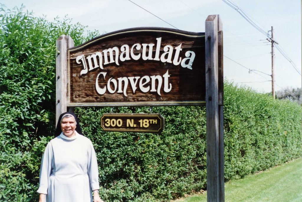 Sister Veronica Willaway OSB, an Australian Aboriginal Sister from the Yuat Noongar tribe, is picture in front of the Norfolk Priory in Nebraska, USA. PHOTO: Supplied