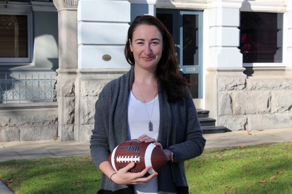 Tania Spiteri will work with a team of researchers at Purdue University to track the movement of NFL officials using state-of-the-art GPS technology. PHOTO: UNDA