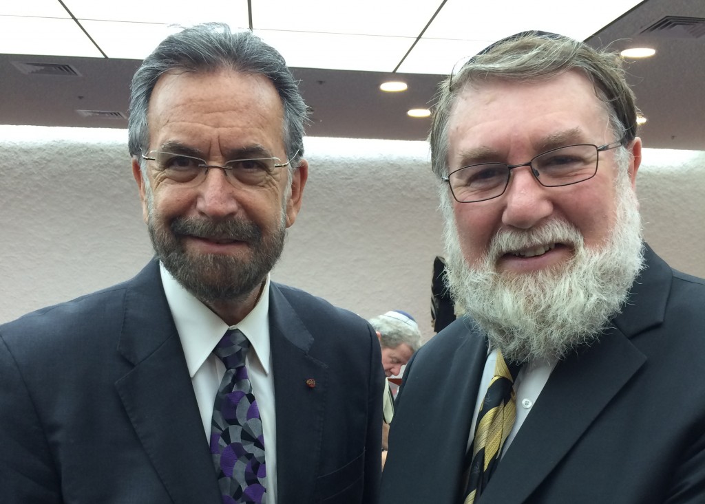 Chief Rabbi of Western Australia, Rabbi Freilich, and the Israeli government’s representative to the Vatican, Rabbi David Rosen, at the International Meeting between rabbis, cardinals and bishops, 4-7 May 2015. PHOTO: Supplied