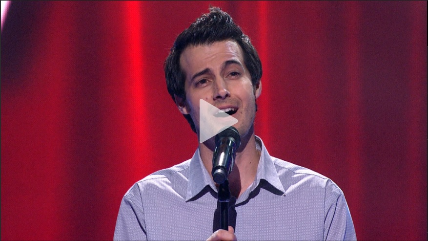 Perth singer Jeremy Ryan performing on The Voice, an Australian reality talent show. PHOTO: Sourced