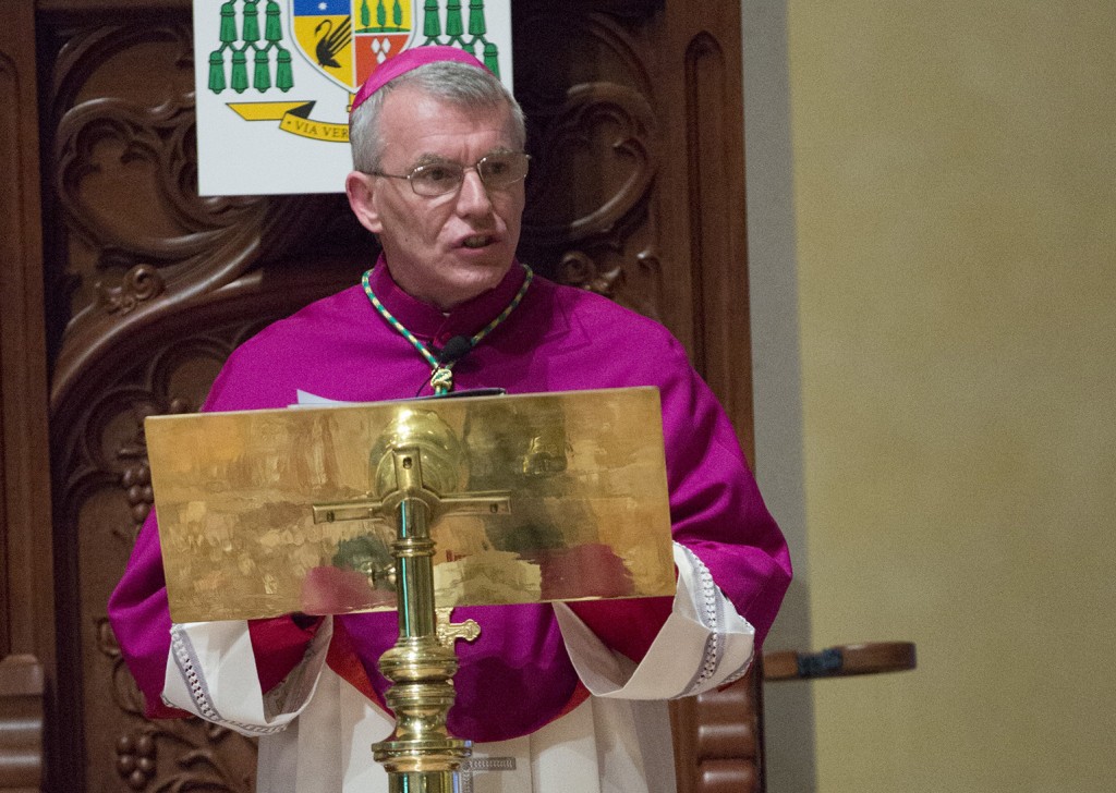 Archbishop Timothy Costelloe speaks at the announcement of his vision and priorities for the Archdiocese of Perth last Thursday, 10 September at St Mary’s Cathedral. PHOTO: Ron Tan Photography