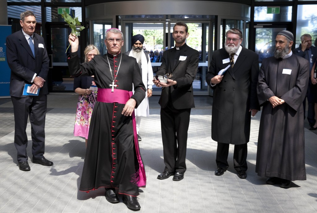 Archbishop Timothy Costelloe blesses the new St John of God Midland Public Hospital as part of the official opening ceremony held on Friday 20 November 2015. Photos: Rovis Media/St John of God Health Care.