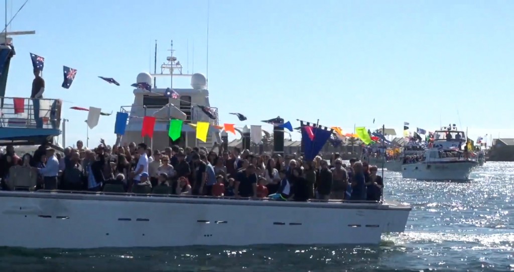 The Blessing of the Fleet once again succeeded in bringing people of diverse cultural backgrounds together in celebration of faith, fishing traditions and the wider Fremantle community. Image: Sourced