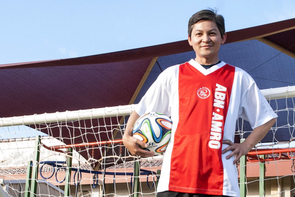 Ready for Kick-off: Fr Dat Vuong is the first person to have started the initiative of Walking Soccer, a slower and safer way of playing the beautiful game, in Western Australia. Photo: Marco Ceccarelli