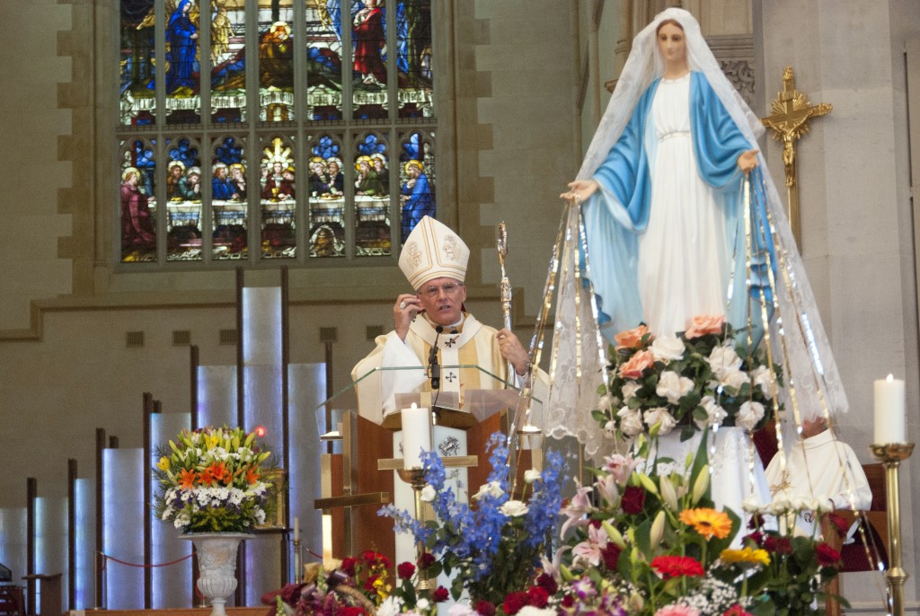 The Year of Mercy was this week inaugurated in the Archdiocese of Perth on the feast of the Immaculate Conception at a special Mass celebrated at St Mary’s Cathedral by Archbishop Timothy Costelloe. A statue of the Virgin Mary, which was located on the sanctuary and adorned with flowers and symbolic decorations, was also a special focus for the occasion. Photo: Jamie O’Brien