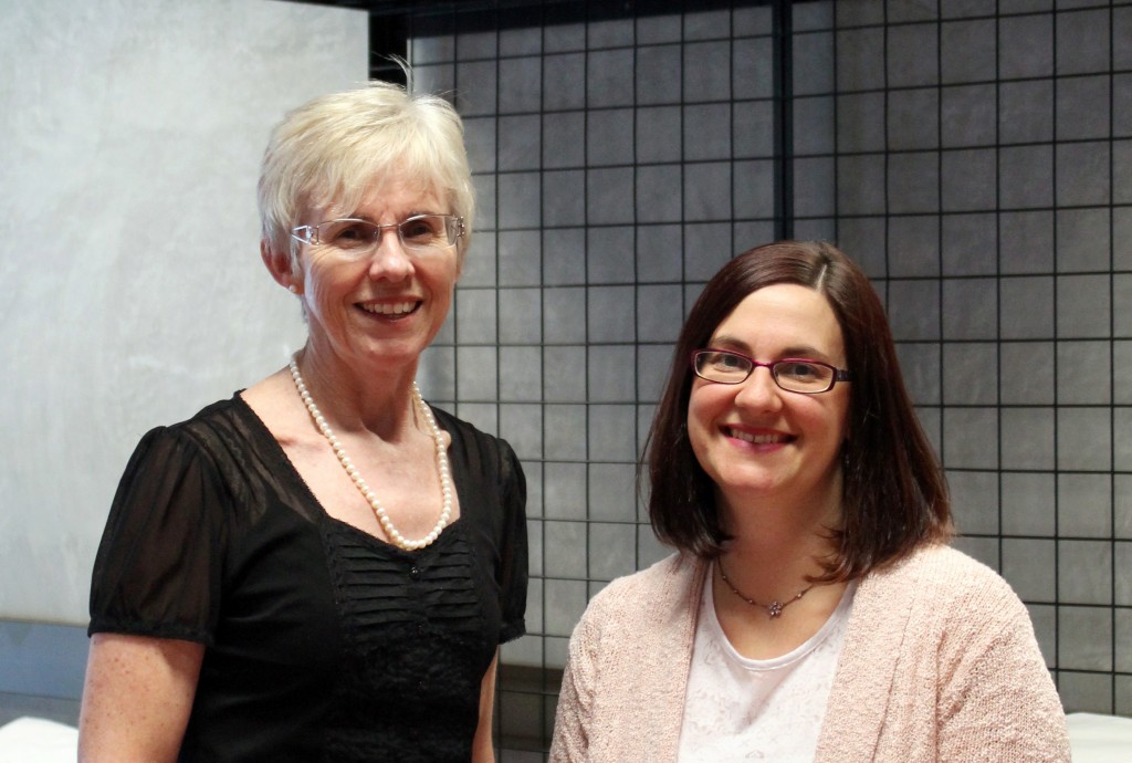 Lisa van der Lee (right) pictured with her PhD supervisor, Dr Anne-Marie Hill. Lisa was the recipient of the APA Cardiorespiratory New Researcher Award. Absent: Associate Professor Shane Patman, primary PhD supervisor.