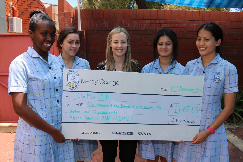 In a show of true entrepreneurship, Year 11 Business Management and Enterprise students raised a total of $1,175 for use towards the PaMaChi Grandparents Shop. Photo: Supplied