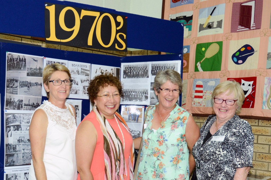 From left to right: Virginia Morgan, Janet Anderson, Jenny McKay and Jan McCulloch attend the reunion which signalled the end of an era for Catholic boarding in Geraldton on 10 October 2015. Photo: Supplied