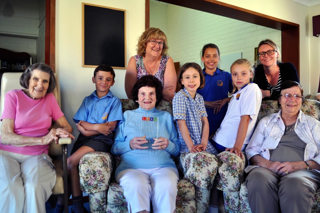 Whitford Catholic Primary School has been bestowed with a Lead Award for Excellence by Catholic Education as a result of its partnership with Mercy Health’s Mercyville aged care home, which aims to encourage companionship and connections between the young and the old. Photo: Supplied