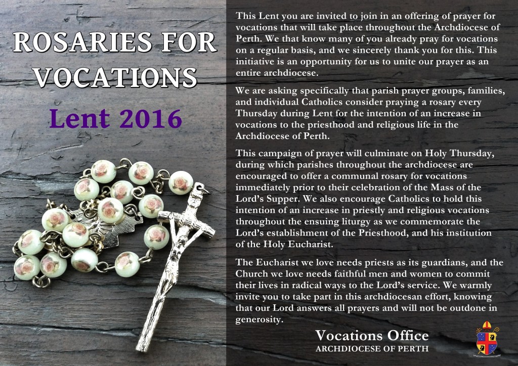 Rosaries for Vocations Flyer (with crest)