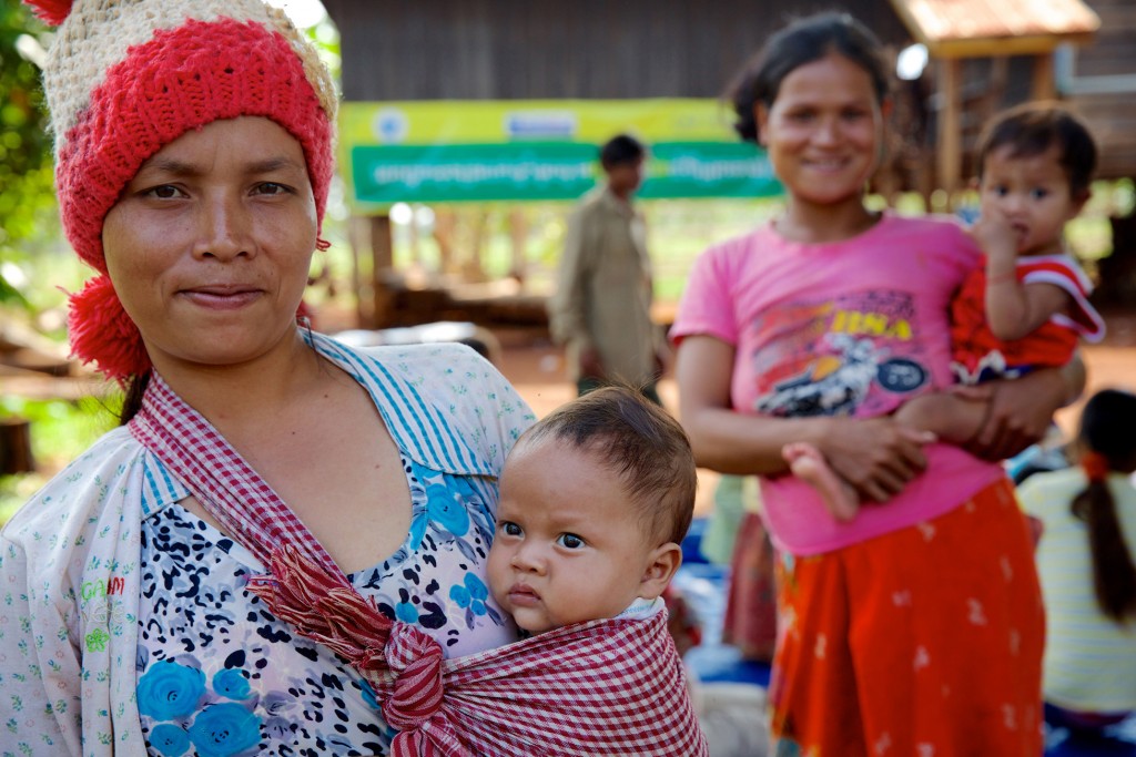 Local mothers in a remote part of Cambodia. “If we did not have the program, more pregnant women would face death,” Sreymom, a midwife trained by at Caritas Australia supported program, says. Photo: Supplied.