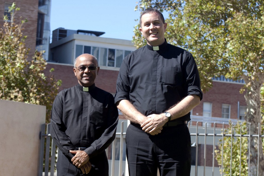 Archdiocesan Vocations Director Fr Jean-Noël Marie and Assistant Vocations Director Fr Mark Baumgarten are hoping to officially launch the new Vocations Office after Easter. The Vocations Office is located at 21 Victoria Square, Perth. Photo: Supplied