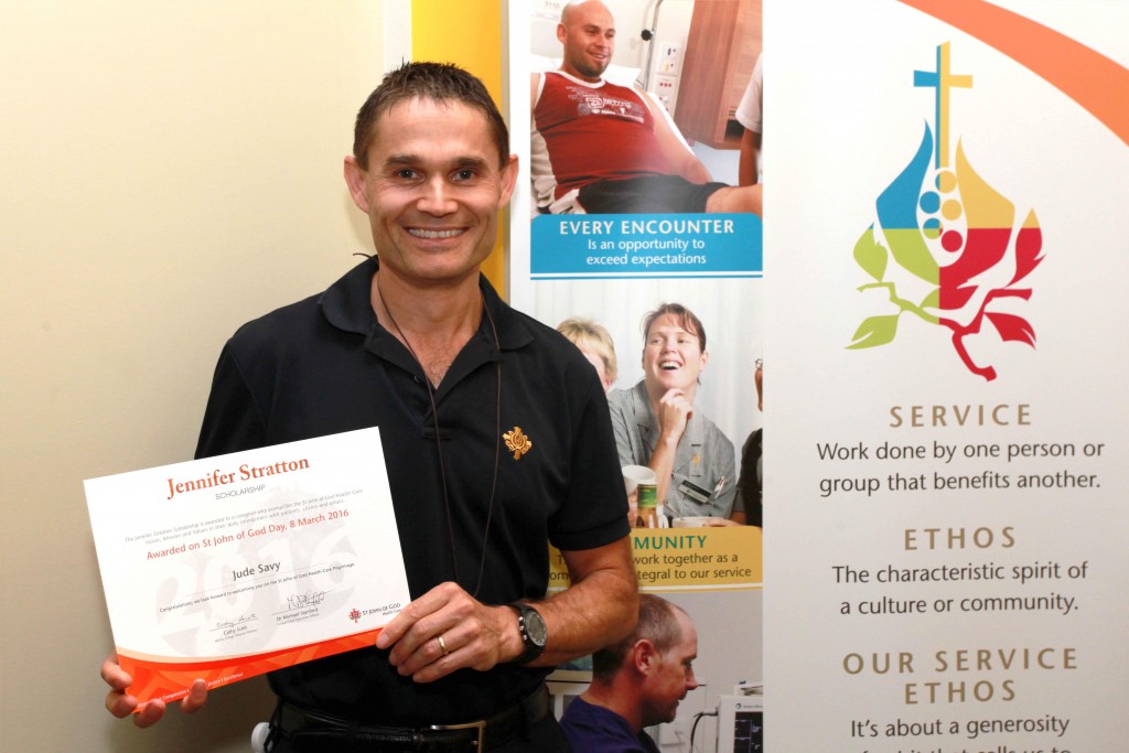 Learning and Development Manager, Jude Savy, was announced the winner of the inaugural Jennifer Stratton Scholarship on St John of God Day on 8 March. Photo: Supplied