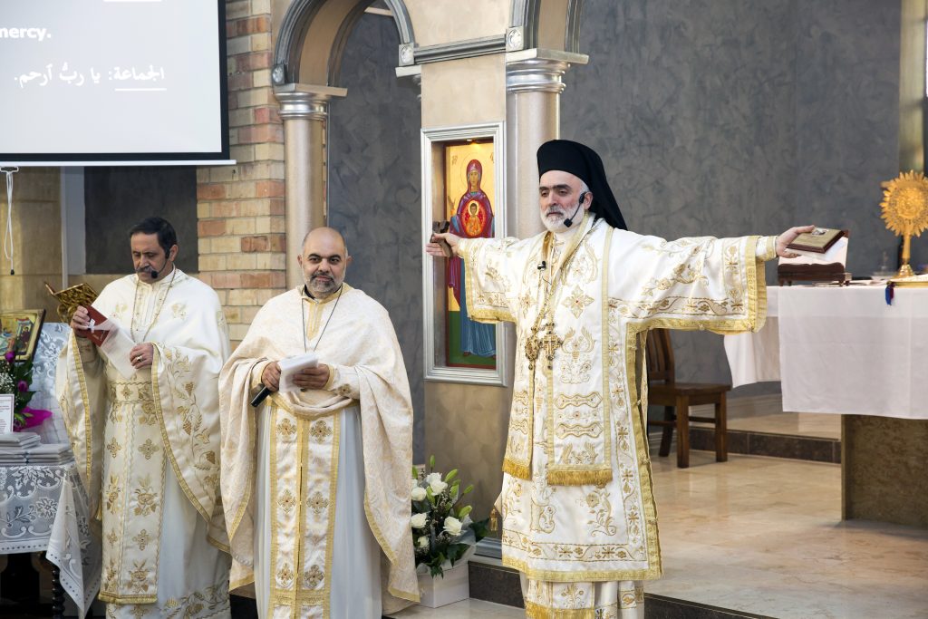 Melkite Bishop, the Most Reverend Robert Rabbat, celebrated Mass with representatives of different Catholic Churches on Sunday, 1 May at Our Lady of the Annunciation in Mt Lawley. Photo: Supplied
