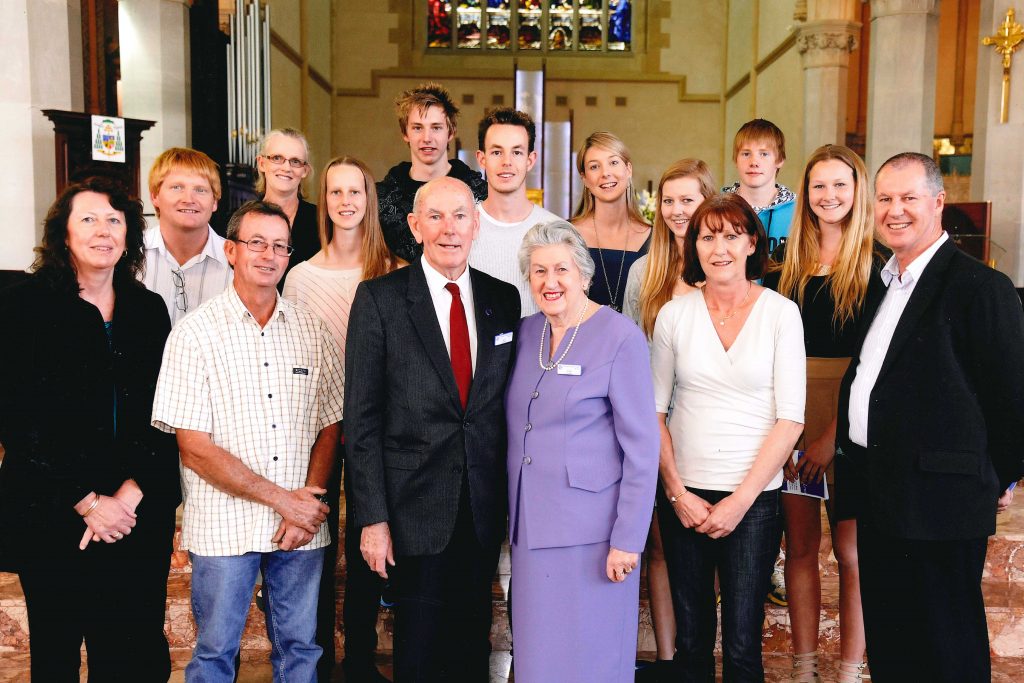 Jeff and Joan Trew, pictured with family members, would have celebrated their 60th wedding anniversary in July. Photo: Supplied